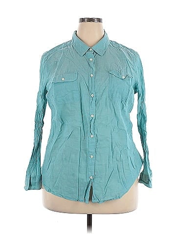 St. John's Bay 3/4 Sleeve Button-Down Shirt (view 1)
