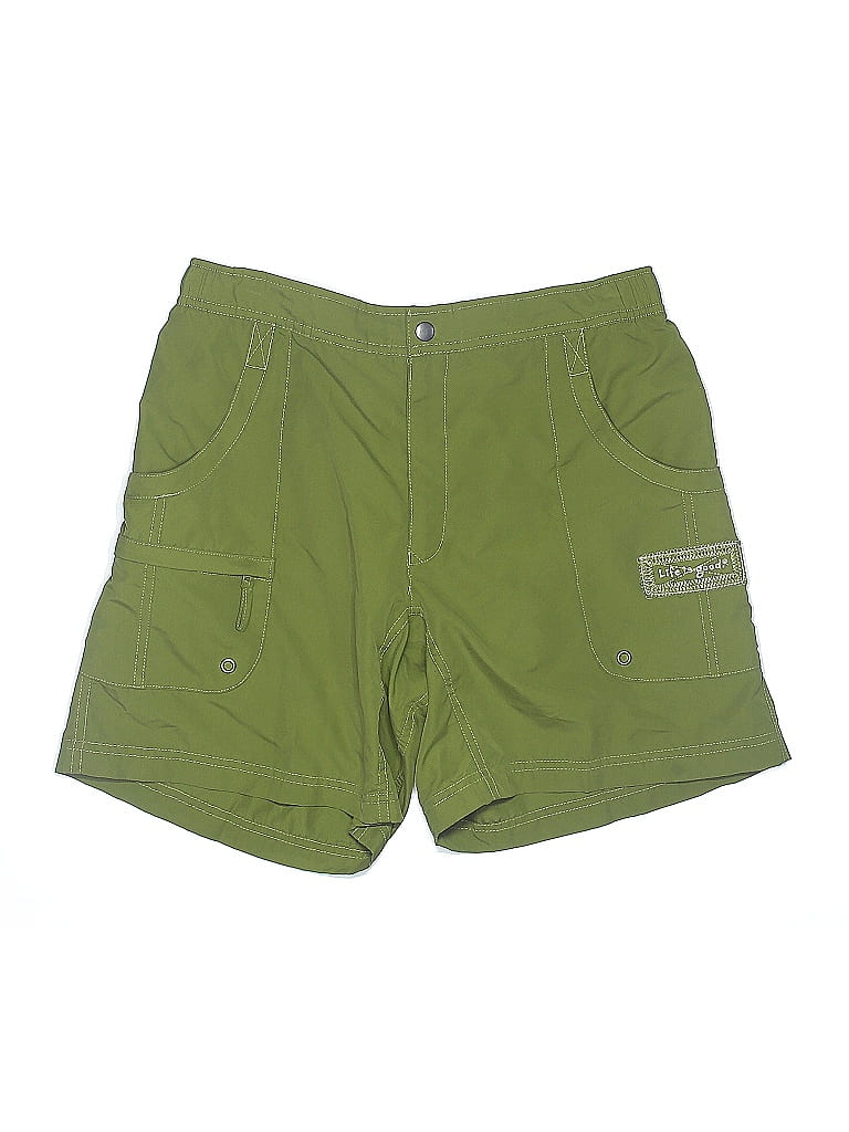 Life Is Good 100% Polyester Solid Green Cargo Shorts Size M - photo 1