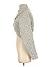 For Love & Lemons Chevron-herringbone Gray Turtleneck Sweater Size S - photo 5