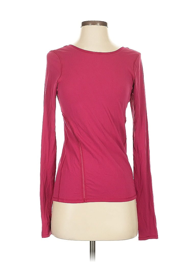 Lululemon Athletica Burgundy Pink Long Sleeve T-Shirt Size 0 - photo 1