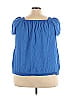 Lane Bryant Outlet 100% Cotton Blue Short Sleeve Blouse Size 22 - photo 2