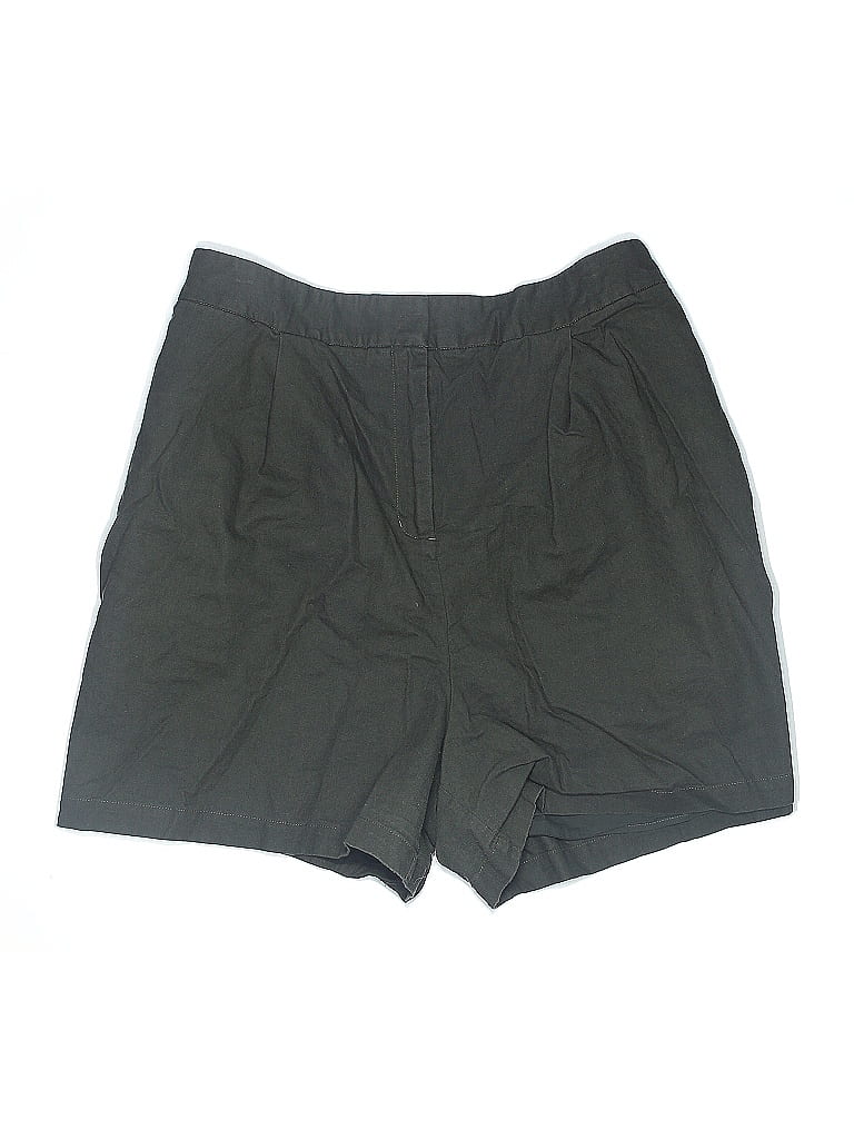 City Chic Solid Black Shorts Size 20 - photo 1