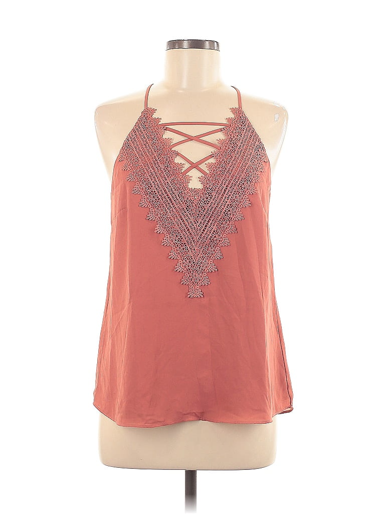 Nine Britton 100% Polyester Orange Sleeveless Blouse Size M - photo 1
