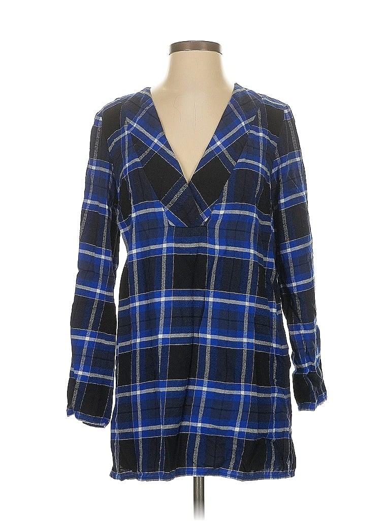 Pre-owned Michael Michael Kors Long Sleeve Blouse In Blue