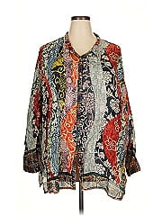 Johnny Was Long Sleeve Silk Top