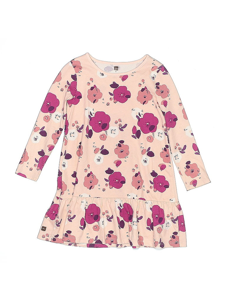 Tea 100% Cotton Pink Tan Dress Size 7 (big kids) - photo 1