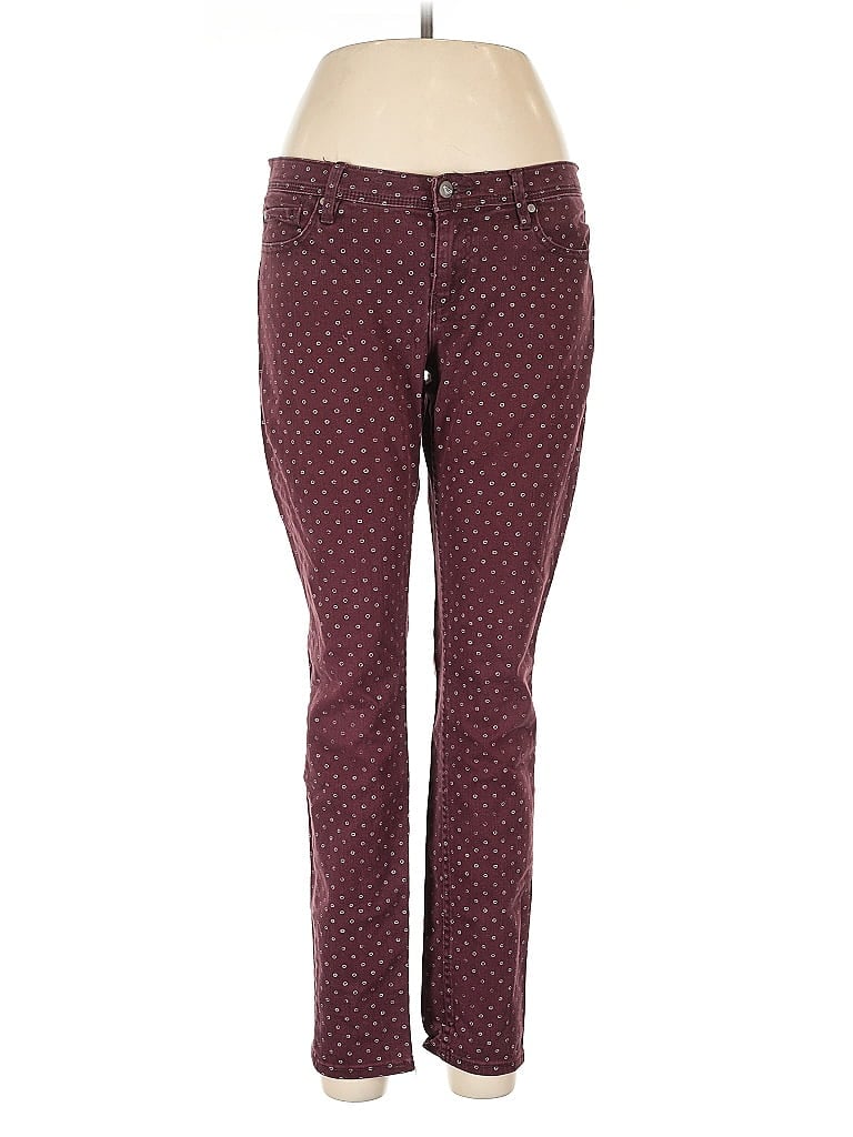 Roxy Polka Dots Burgundy Jeans Size 30 waist - photo 1