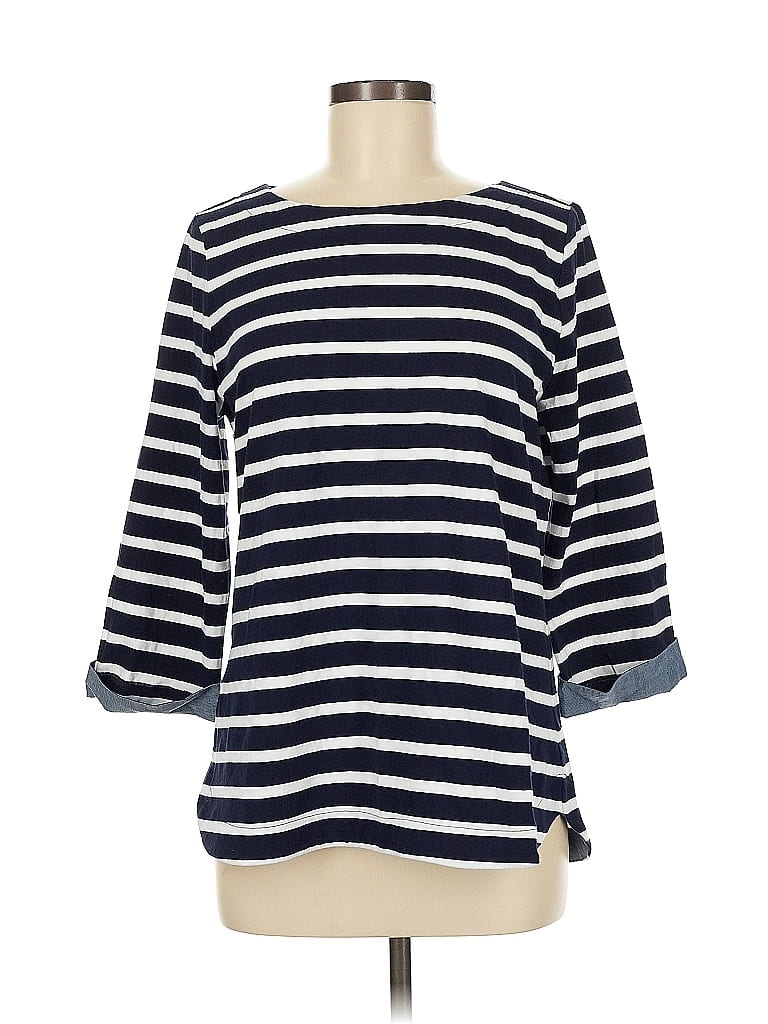 Talbots Outlet 100% Cotton Blue 3/4 Sleeve T-Shirt Size M - photo 1
