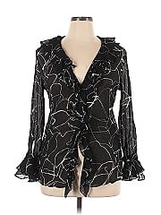 Chico's Design Long Sleeve Silk Top