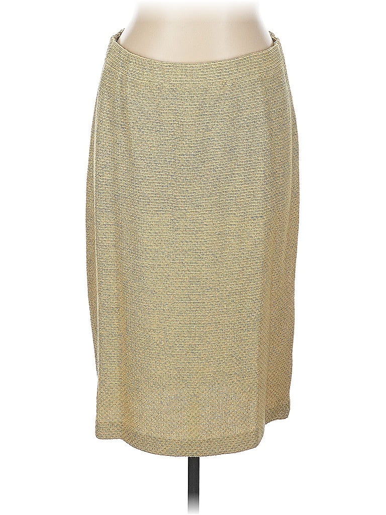 St. John Collection Tweed Gold Casual Skirt Size 12 - photo 1
