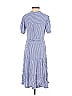 Monteau 100% Rayon Stripes Blue Casual Dress Size S - photo 2