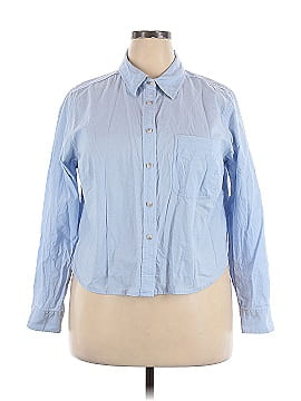 Universal Thread Blue Long Sleeve Button-Down Shirt Size XXL