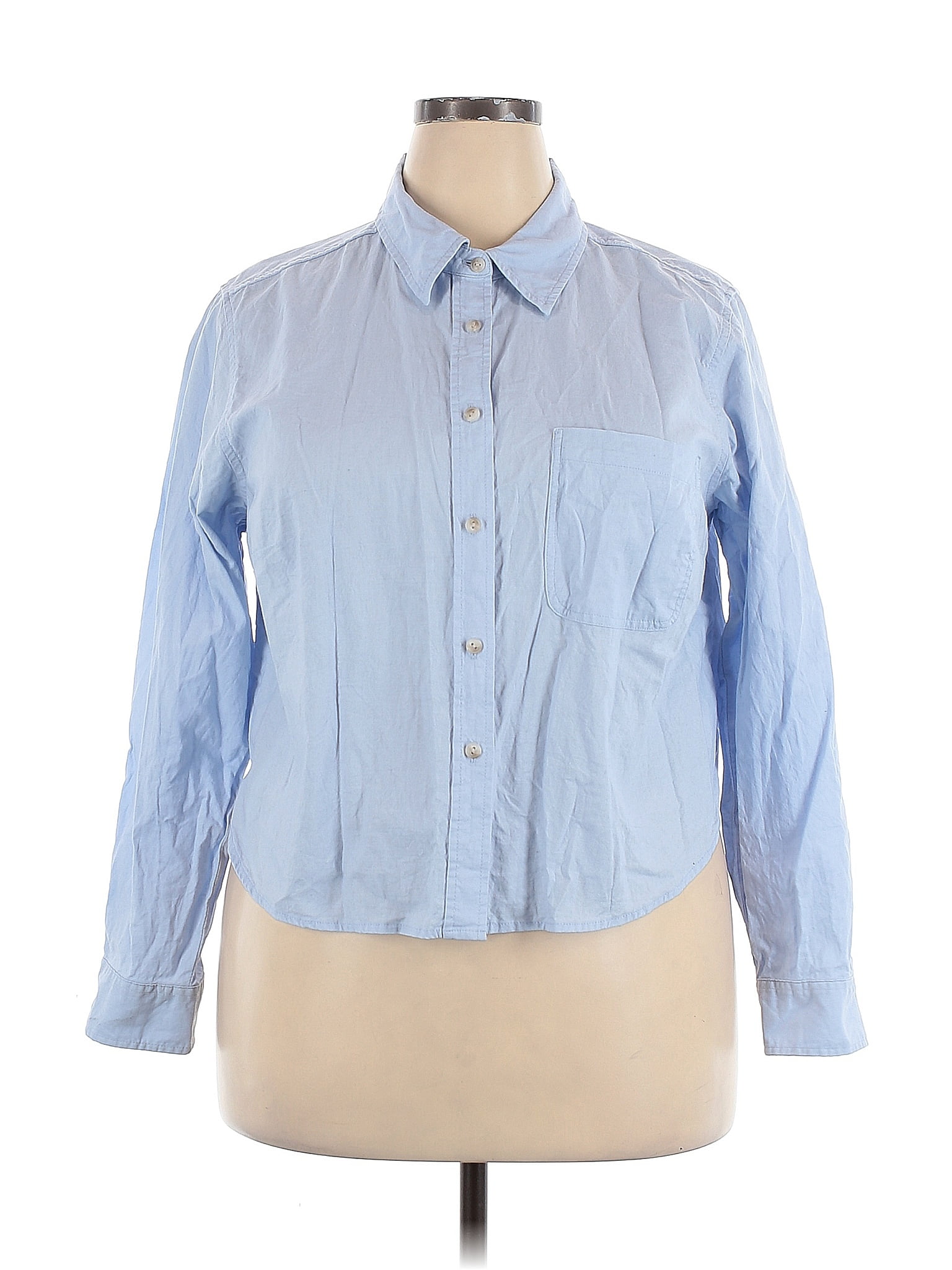 Universal Thread Blue Long Sleeve Button-Down Shirt Size XXL