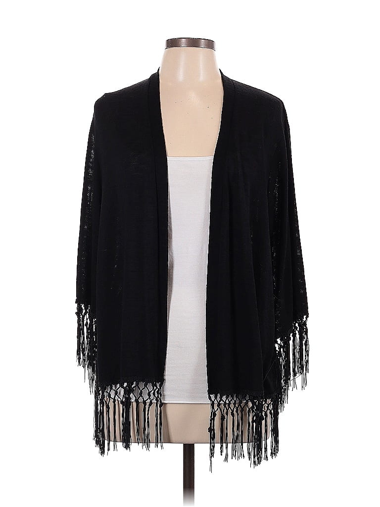August Silk Black Kimono Size L - photo 1
