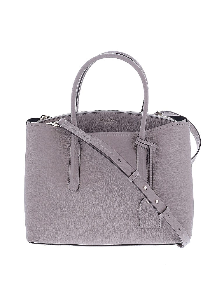 Kate Spade New York Solid Gray Leather Satchel One size - photo 1
