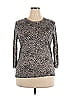 Dana Buchman Animal Print Silver Cardigan Size XL - photo 1