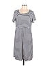 Ekouaer Stripes Gray Casual Dress Size L - photo 1