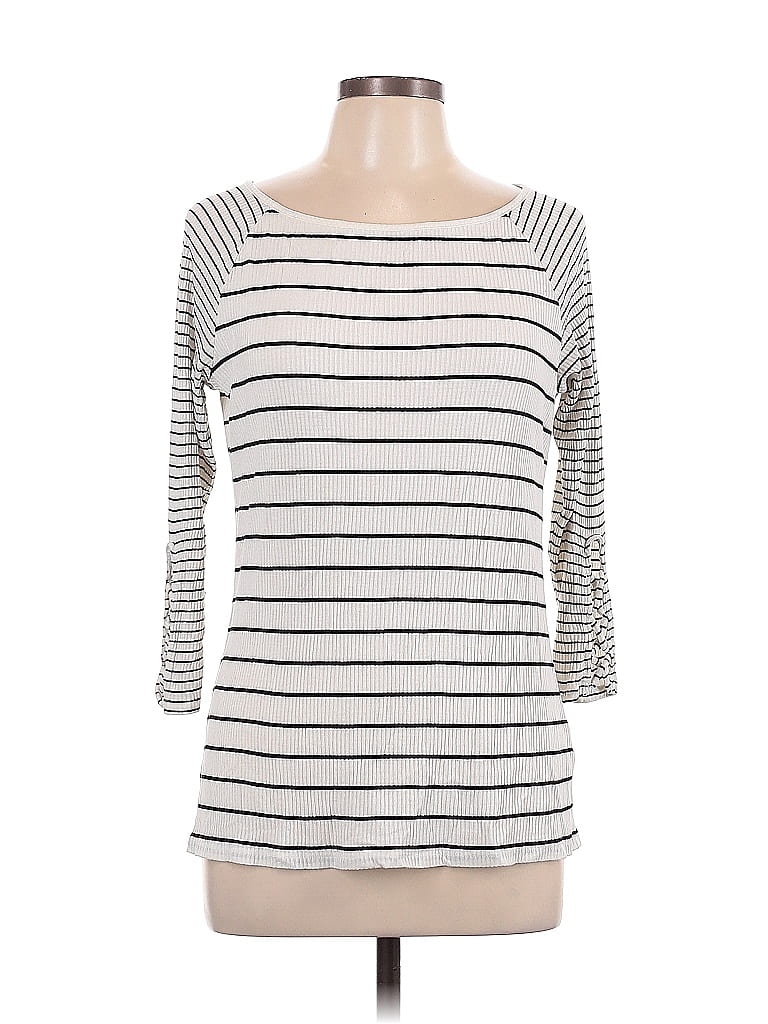 Westport 100% Spandex Ivory 3/4 Sleeve T-Shirt Size L - photo 1