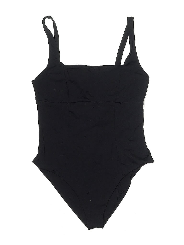 Becca Solid Black One Piece Swimsuit Size L - photo 1