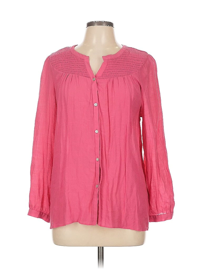 Click to view more detailed imagery on our partner's website Pre-owned Nanette Lepore Long Sleeve Blouse In Pink