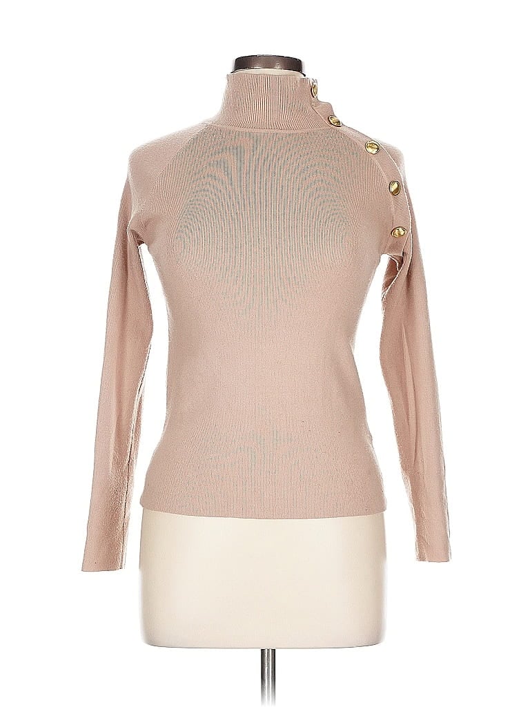 Pre-owned Assorted Brands Turtleneck Sweater In Brown