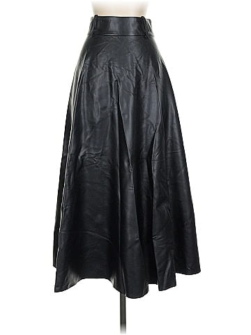 Zara Faux Leather Skirt (view 2)