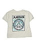 Justice Silver Short Sleeve T-Shirt Size 10 - photo 1