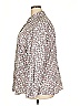 Foxcroft 100% Cotton Paisley Silver Long Sleeve Button-Down Shirt Size 18 - photo 5