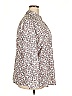 Foxcroft 100% Cotton Paisley Silver Long Sleeve Button-Down Shirt Size 18 - photo 4