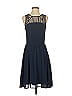 Maurices 100% Polyester Solid Blue Cocktail Dress Size 5 - 6 - photo 1