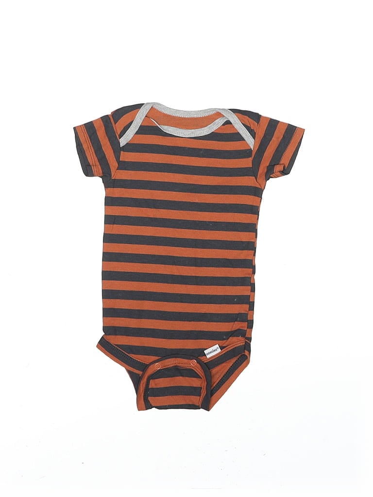 Pre-owned Gerber Babies' Short Sleeve Onesie In Brown