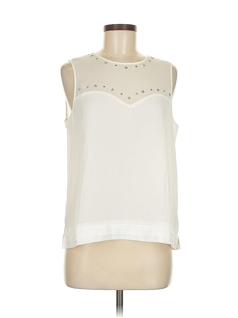 Pre-owned American Eagle Outfitters Sleeveless Blouse In White