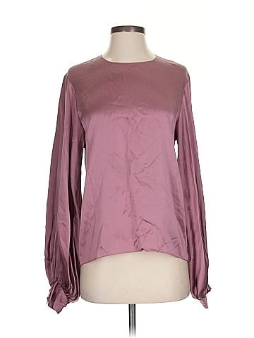 Nili Lotan Long Sleeve Silk Top (view 1)