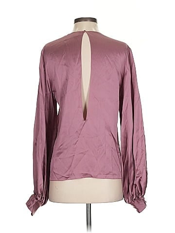 Nili Lotan Long Sleeve Silk Top (view 2)