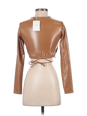 Bershka Faux Leather Top (view 2)