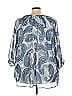 Roaman's 100% Polyester Blue 3/4 Sleeve Blouse Size 22 - photo 2