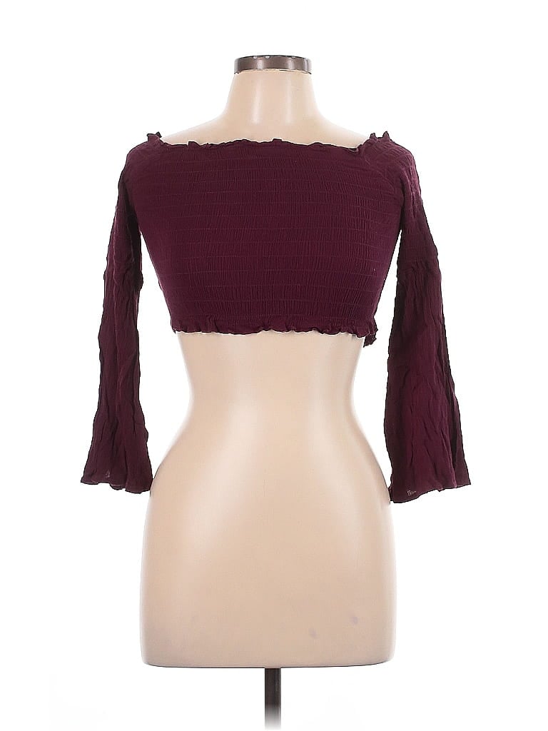 LA Hearts 100% Rayon Burgundy 3/4 Sleeve Top Size XS - photo 1