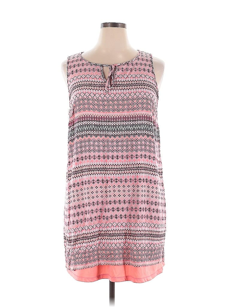 G.H. Bass & Co. 100% Rayon Pink Casual Dress Size XL - photo 1