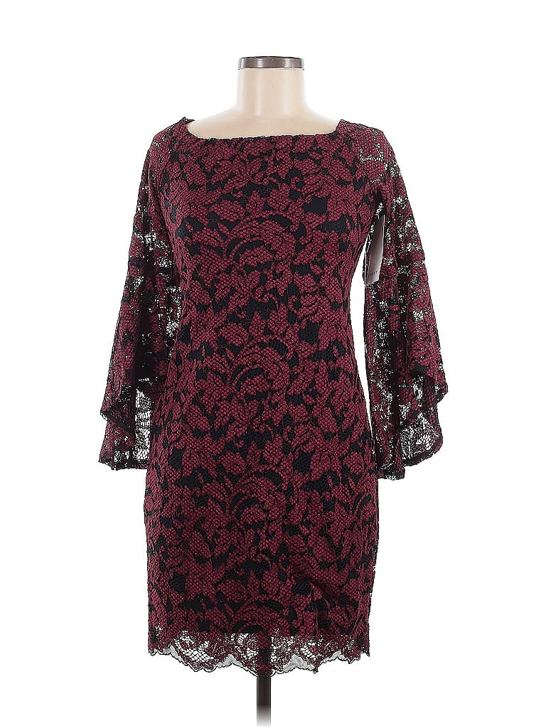 Karen Kane Paisley Burgundy Cocktail Dress Size M - photo 1