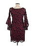 Karen Kane Paisley Burgundy Cocktail Dress Size M - photo 2