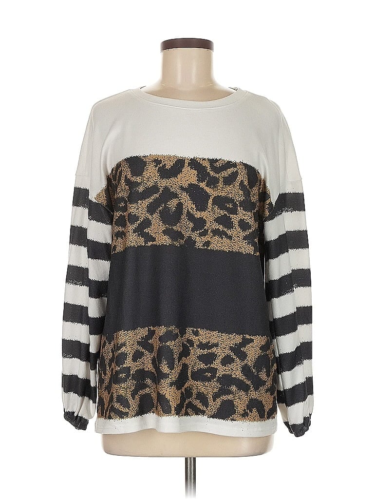 Pre-owned La Mode Collection Long Sleeve Blouse In White