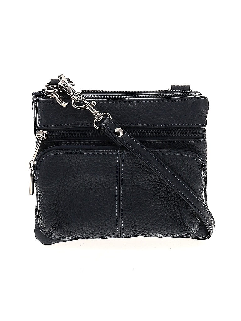Unbranded Black Blue Leather Crossbody Bag One size - photo 1