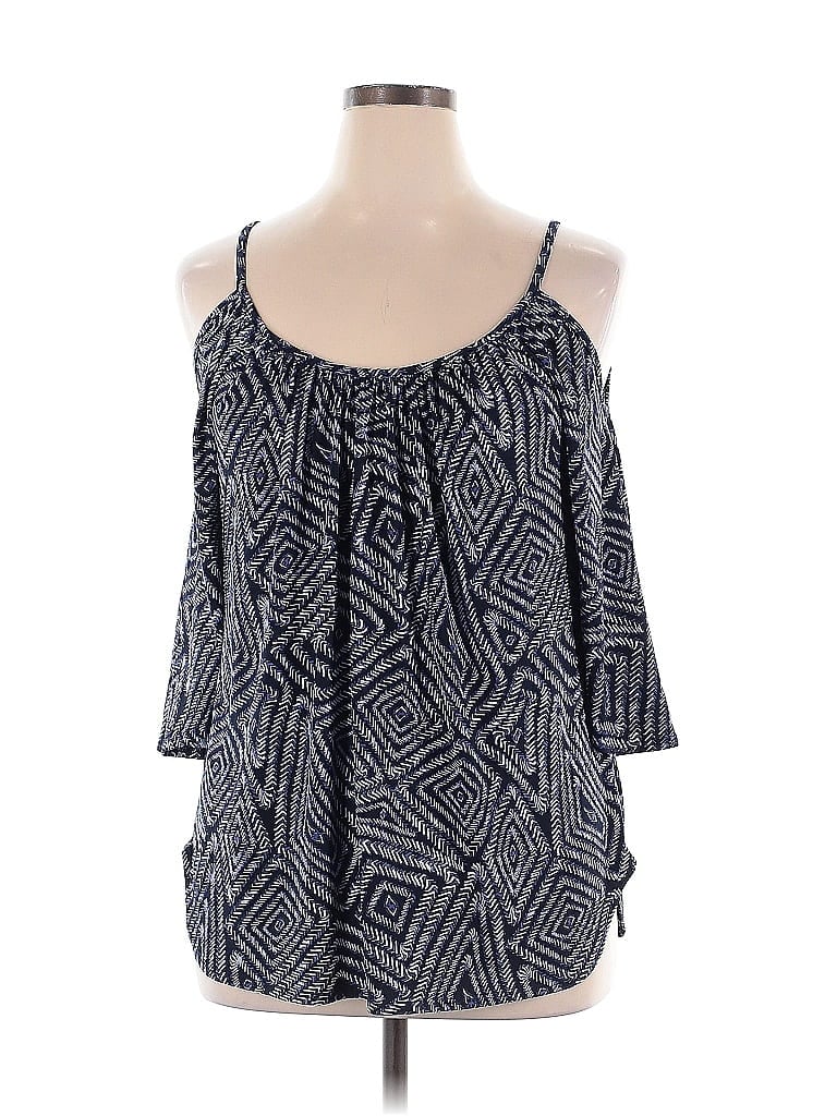 Karen Kane Blue 3/4 Sleeve Blouse Size XL - photo 1