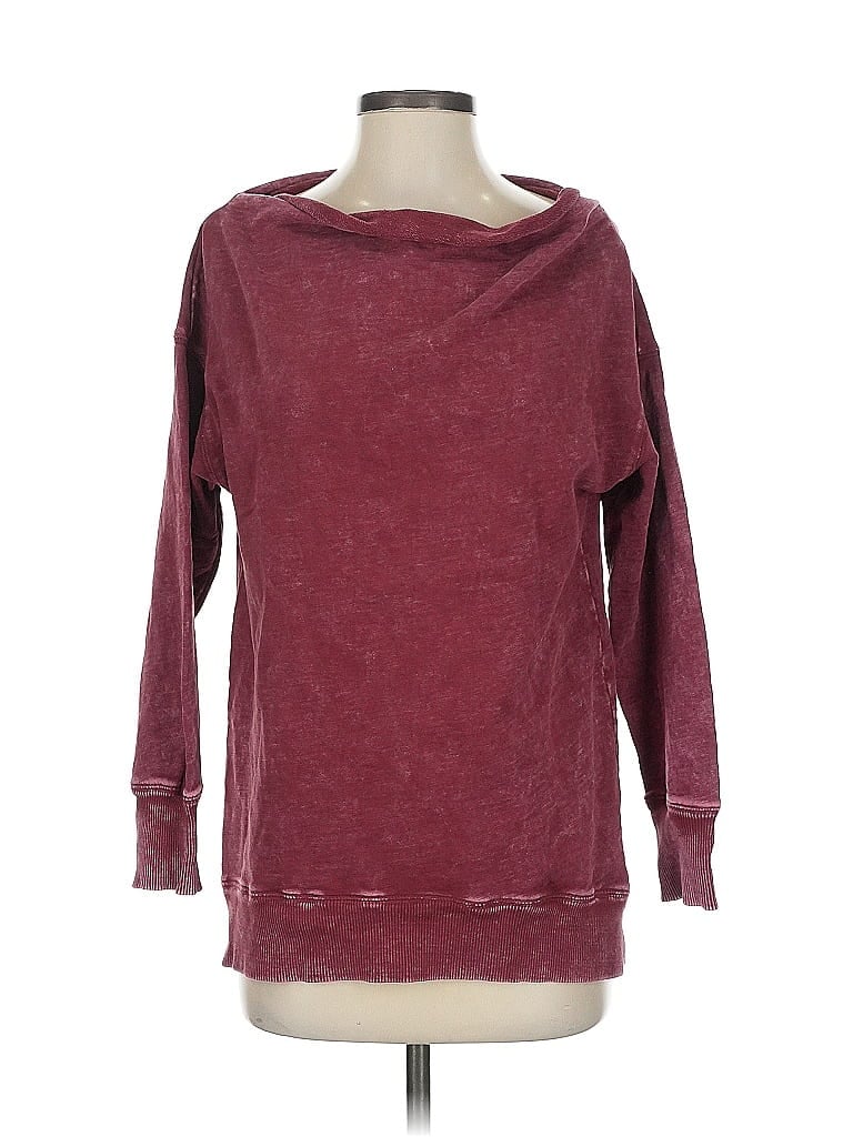 Pre-owned Pilcro Sweatshirt In Burgundy