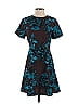 Who What Wear 100% Polyester Print Teal Casual Dress Size S - photo 1