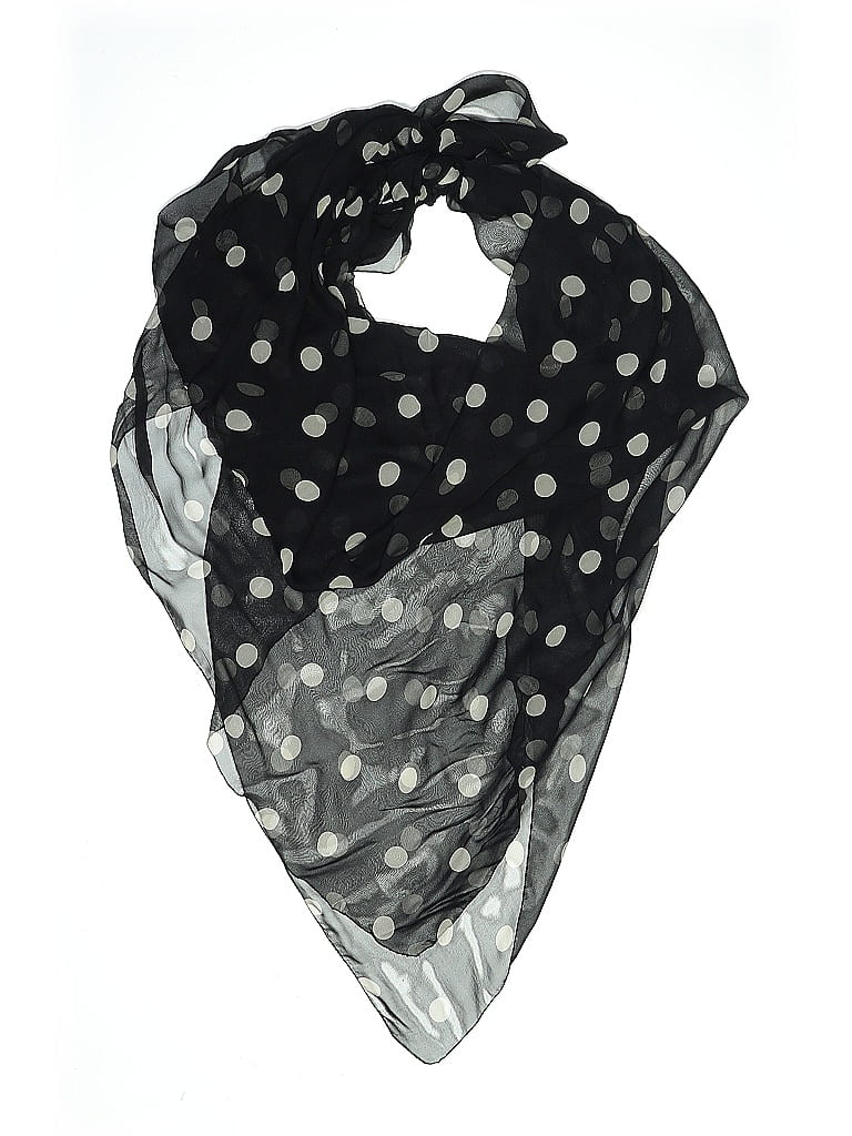 Unbranded Polka Dots Black Scarf One size - photo 1