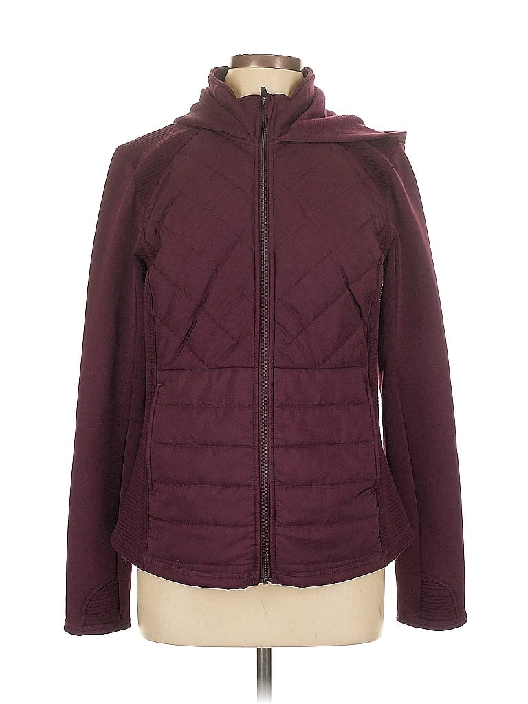 Fila Sport 100% Polyester Solid Burgundy Jacket Size L - photo 1