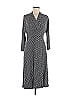 Kasper 100% Rayon Polka Dots Gray Casual Dress Size M - photo 1