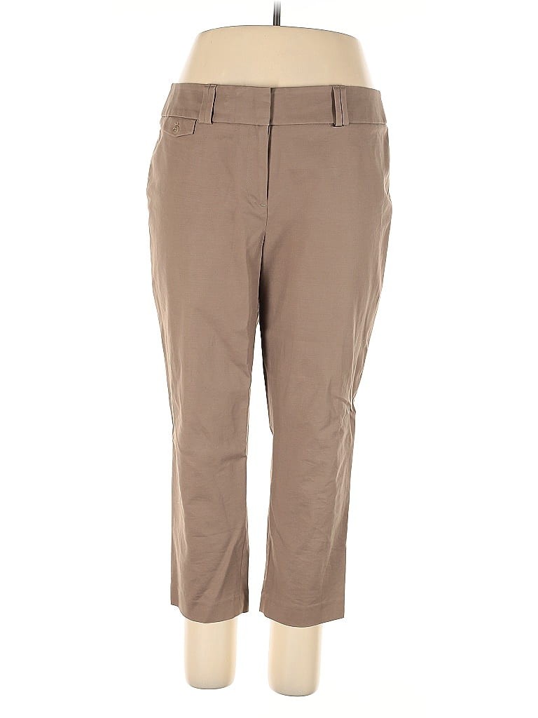 Ann Taylor LOFT Solid Brown Casual Pants Size 14 - photo 1
