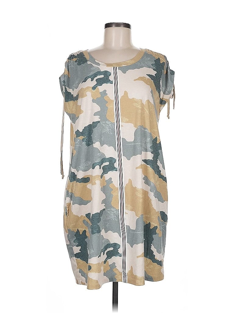 Mystree Camo Gray Green Casual Dress Size M - photo 1